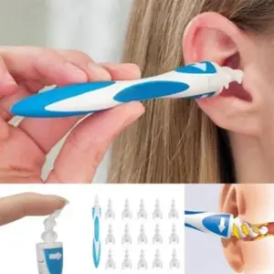 kit limpeza de ouvido silicone 16 peças