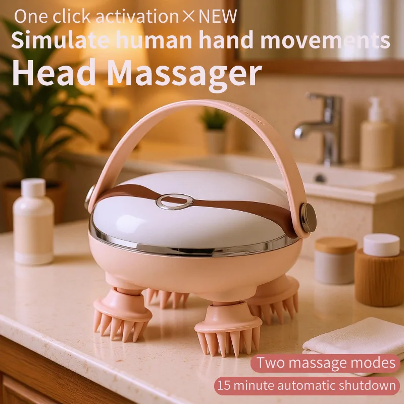 Massageador de Couro Cabeludo Elétrico Recarregável - Imagem 2