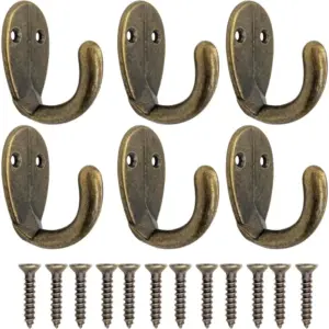 ganchos de parede simples bronze