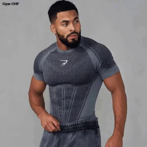 camiseta de compressão masculina