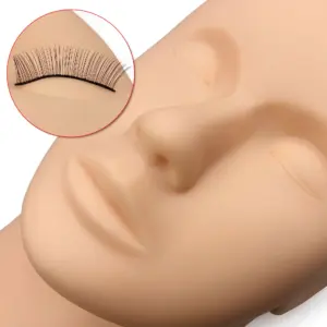 manequim de silicone para treino de extensão de cílios