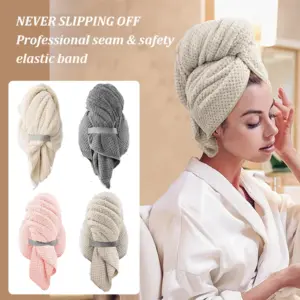 toalha de cabelo microfibra secagem rápida