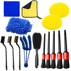 kit de escovas para detalhamento automotivo