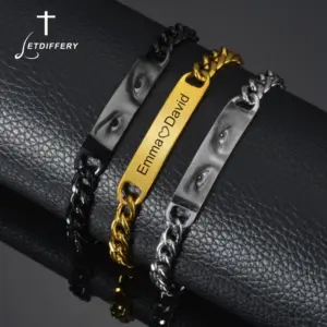 pulseira personalizada olhos foto aço inoxidável