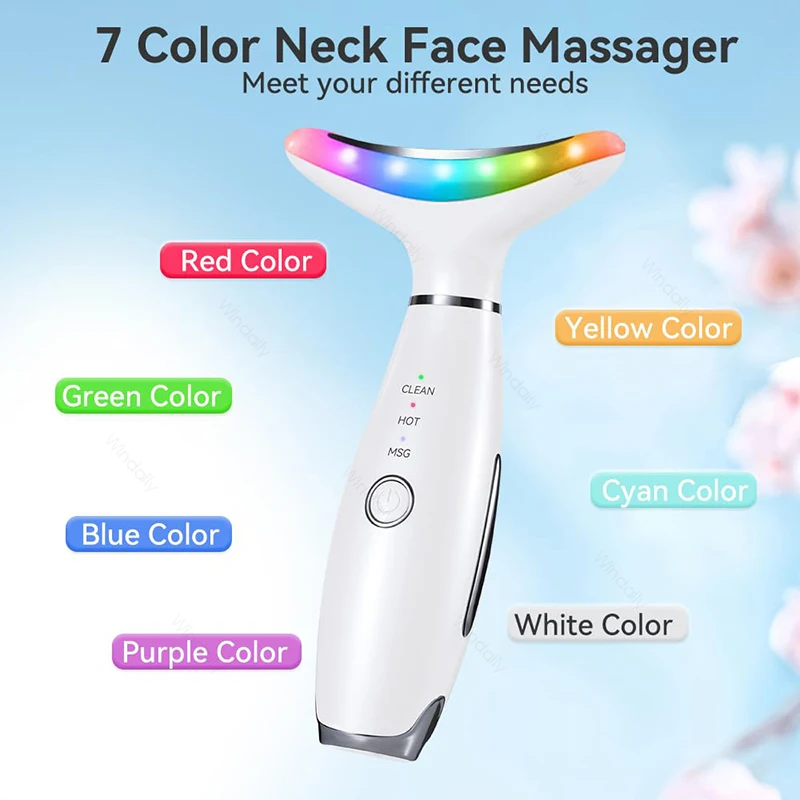Dispositivo de Beleza Facial Pescoço Microcorrente EMS Azul Escuro - Imagem 2
