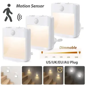 luz noturna sensor de movimento plug eua