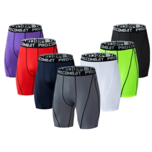 short masculino fitness compressão
