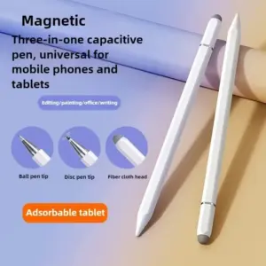 caneta stylus magnética 3 em 1