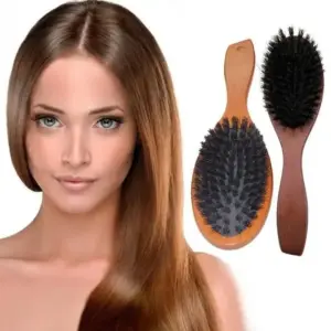 escova de cabelo cerdas de javali
