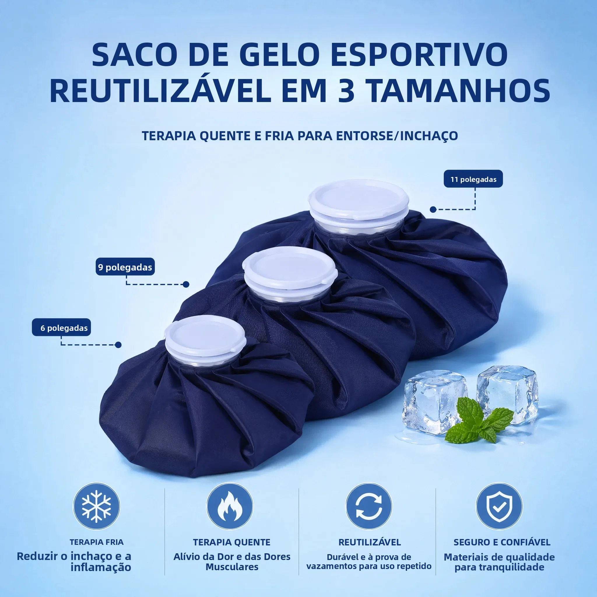bolsa de gelo reutilizável