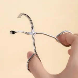 curvador de cílios portátil aço inoxidável