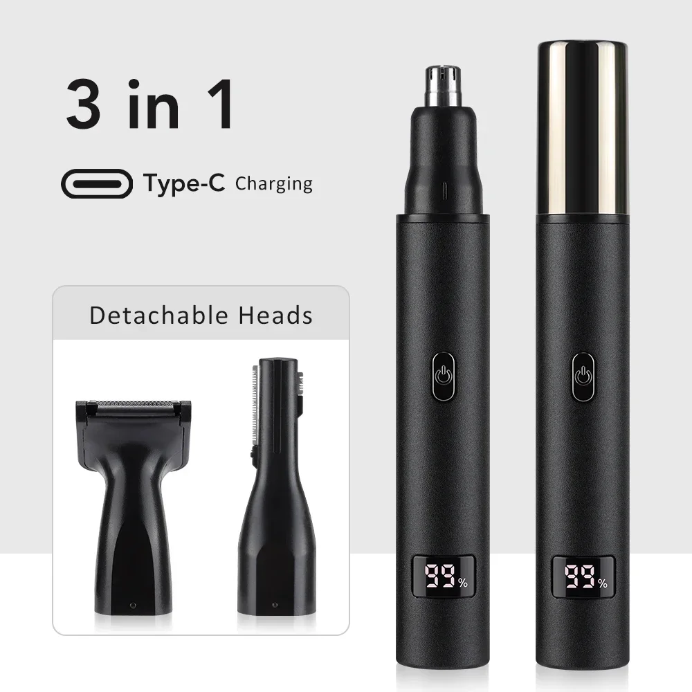 Aparador de Pelos 3 em 1 RF-8015 Preto Recarregável USB - Imagem 2