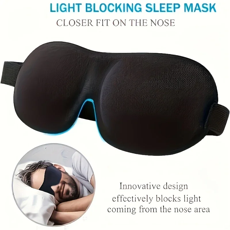 Máscara de Dormir 3D Contornada Lateral com Alça Ajustável - Imagem 2