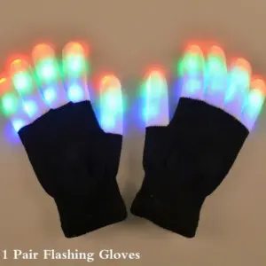 luva led glow neon infantil