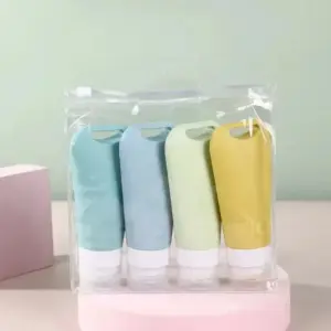 kit frascos de silicone para viagem