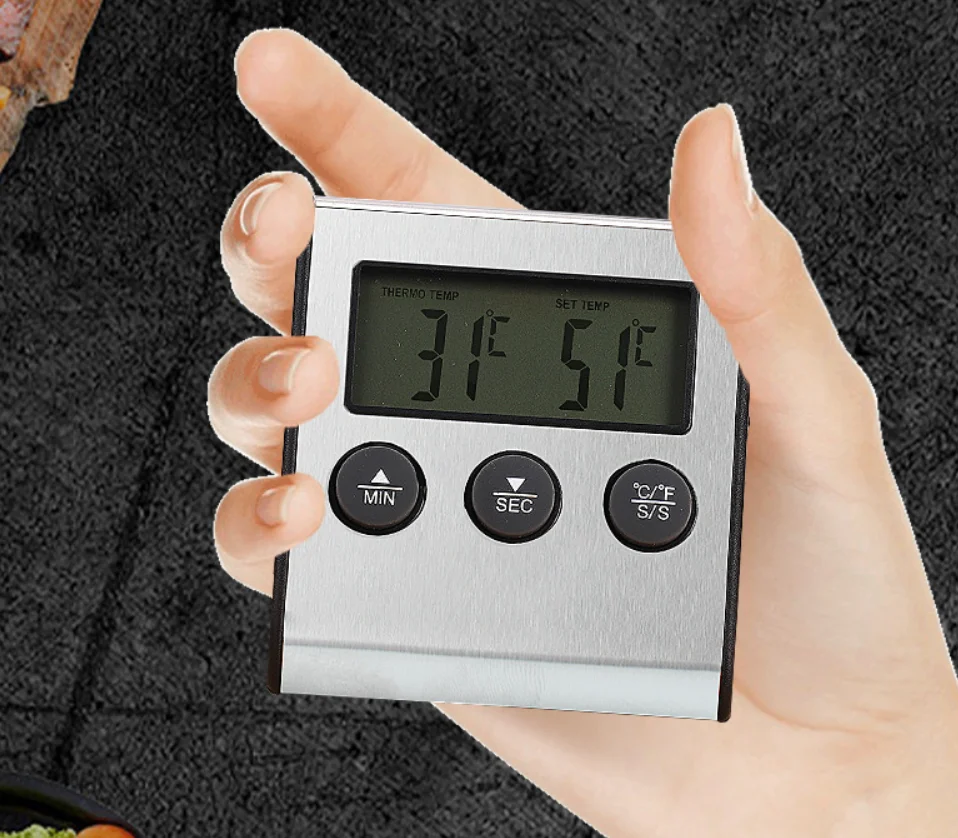 Termômetro Digital de Cozinha com Sonda e Timer - Imagem 5