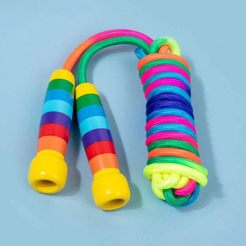 Corda de Pular Infantil Ajustável 2,5m Amarelo Branco - Imagem 4