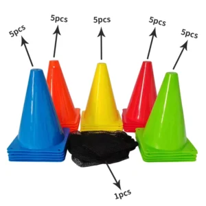 cones coloridos treinamento de futebol