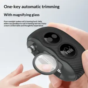cortador de unhas elétrico com lente de aumento