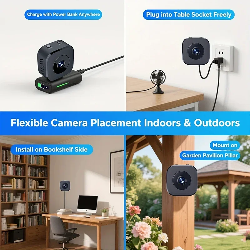 Mini Câmera de Segurança WiFi 4K Full HD com Áudio Bidirecional - Imagem 5