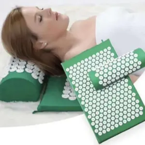 conjunto de almofada e esteira de acupressão