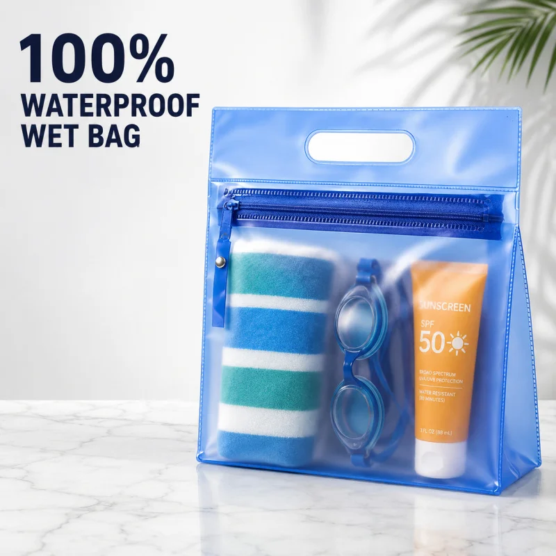 bolsa impermeável transparente
