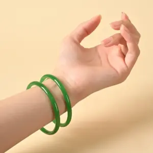 pulseira jade natural lisa