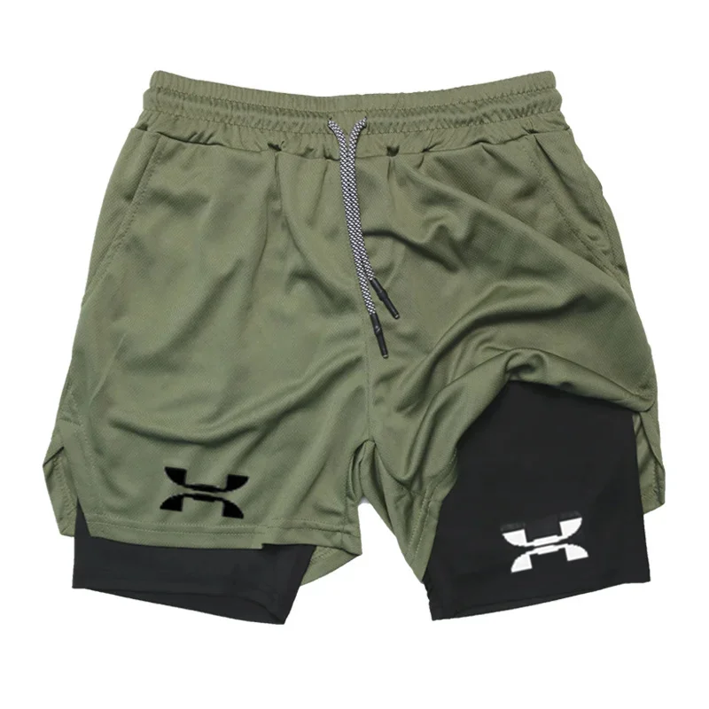 Shorts de Corrida Masculino 2 em 1 Secagem Rápida - Imagem 2