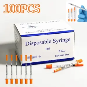 seringa de insulina estéril descartável
