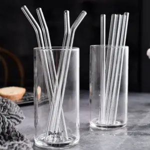 canudo de vidro reutilizável 20cm