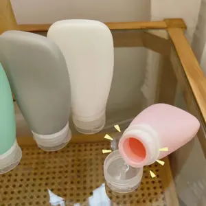 garrafa de viagem de silicone recarregável