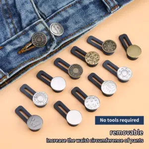 extensor de botão de metal para calça jeans
