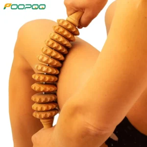 rolo de massagem corporal de madeira