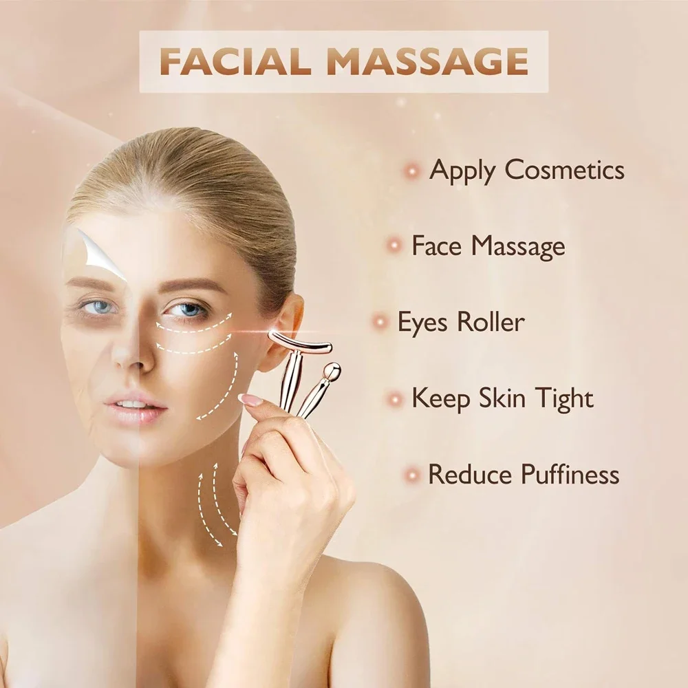 Aplicador de Creme para Olhos de Metal com Massageador Facial - Imagem 4