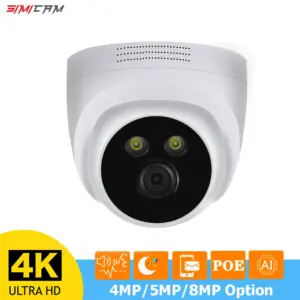 câmera ip poe 4k 8mp dome interna