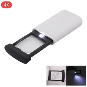 lupa de bolso retrátil com luz