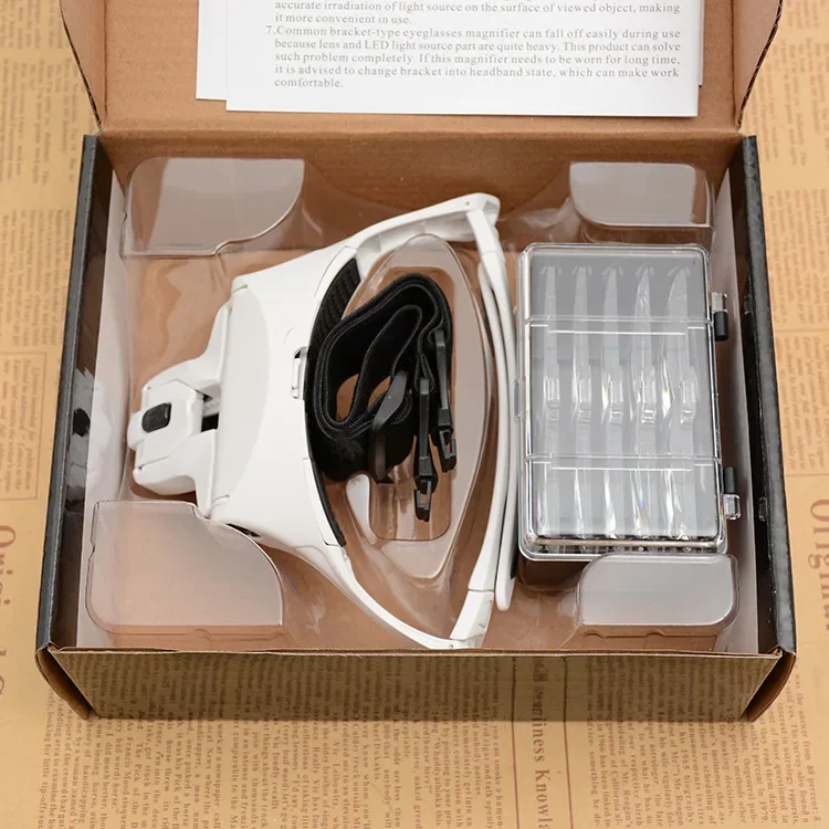 Lupas de Cabeça com LED 1.0X a 3.5X 5 Lentes - Imagem 5