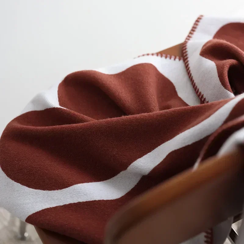 Cobertor Lance Jacquard Imitação Caxemira Vermelho - Imagem 5