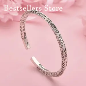 pulseira aberta prata esterlina 925