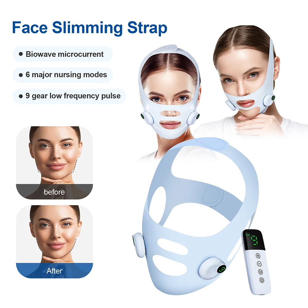 Faixa Elétrica Facial Modeladora em V com Controle Remoto - Imagem 2