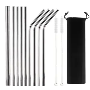 canudo de metal reutilizável