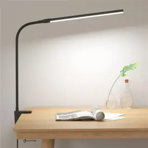 luminária LED de mesa com clipe