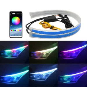 luz diurna led drl carro capô