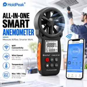 anemômetro bluetooth medidor digital