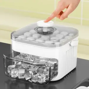 máquina de gelo 50 cubos azul marinho