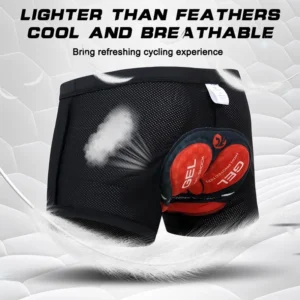 shorts de ciclismo com almofada de gel