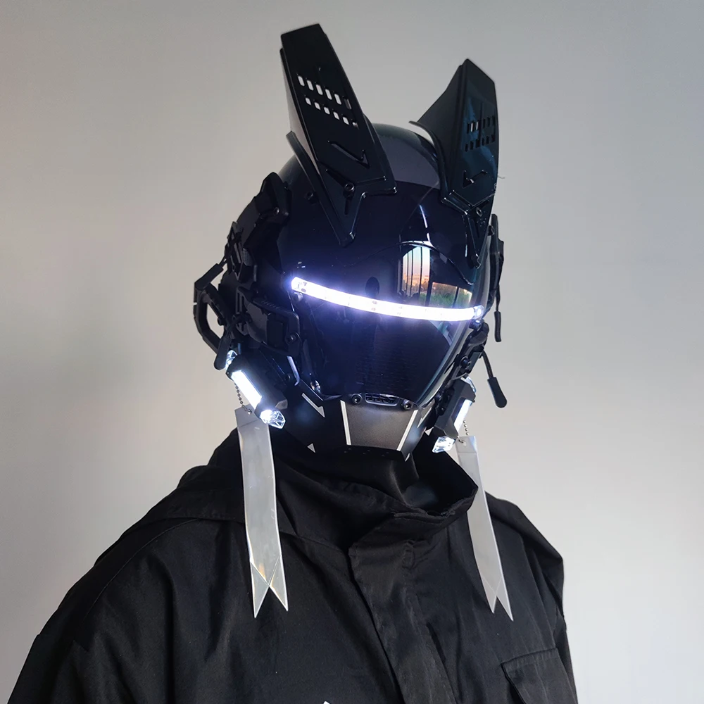 Máscara LED Cyberpunk Festival Festa Cosplay Adulto - Imagem 3