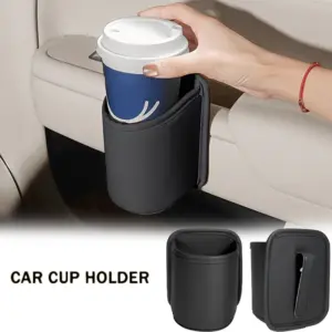suporte para copos de carro em couro pu