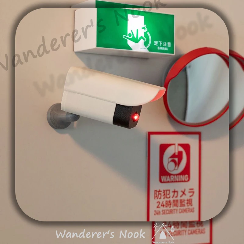 Simulado Mini Câmera Vigilância Imã Espelho Convexo - Imagem 3