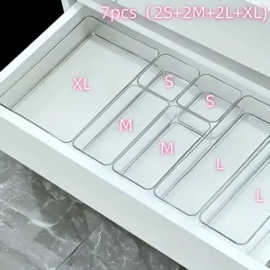 conjunto organizador de gavetas acrílico